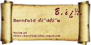 Bernfeld Ádám névjegykártya